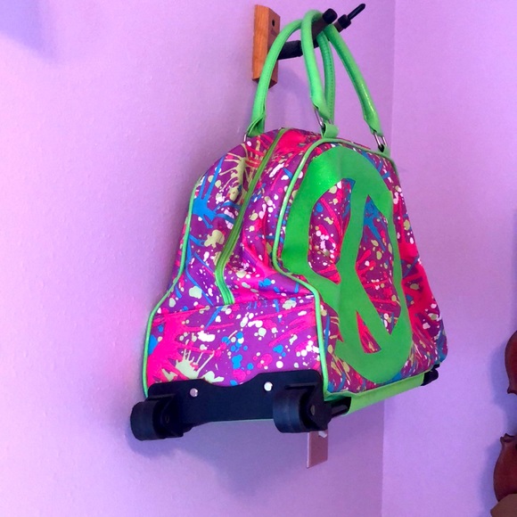 Justice tie-dye rolling suitcase - Picture 2 of 8